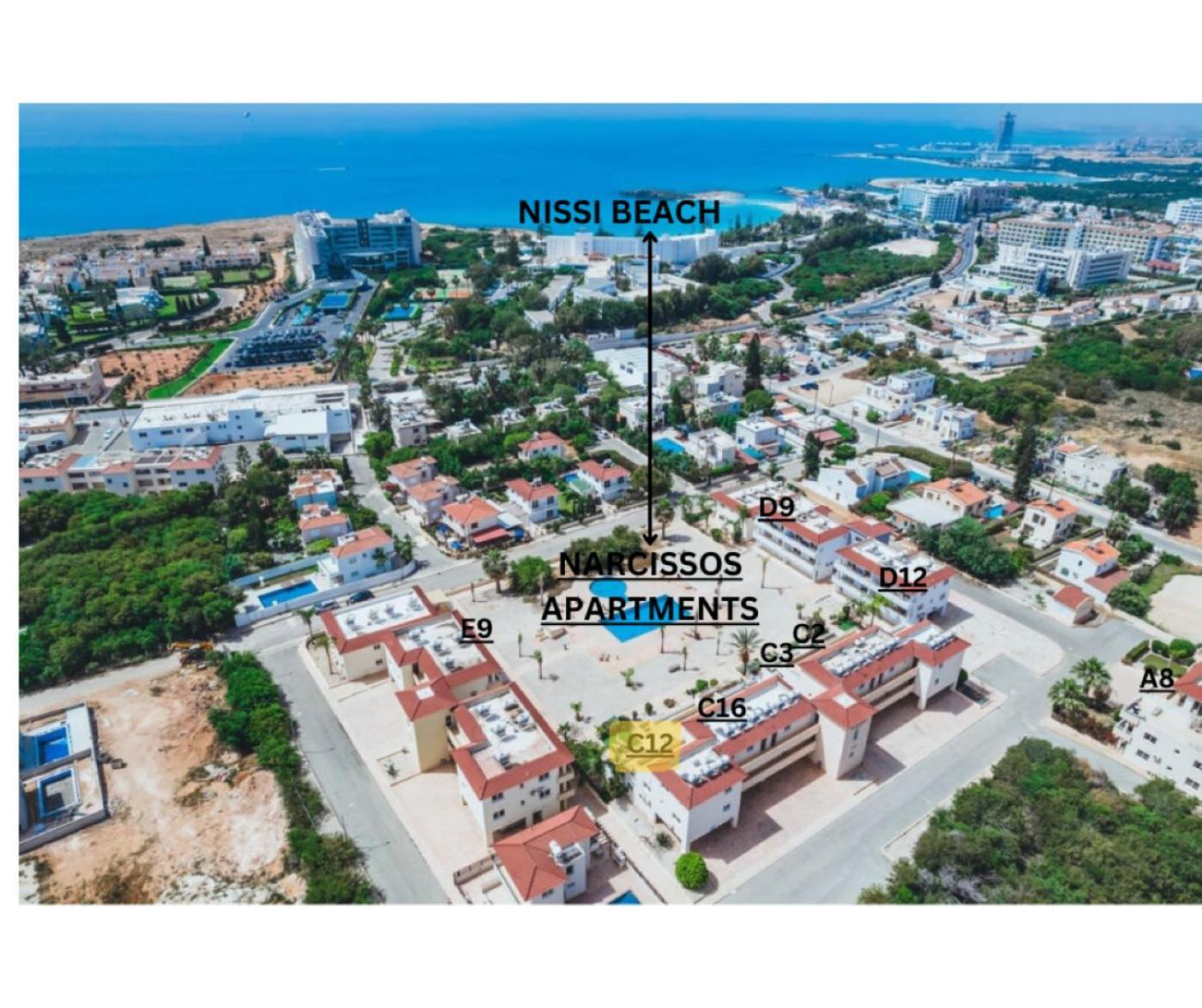 Narcissos 'Nissi Beach' Apartment C12 Ajía Nápa Kültér fotó